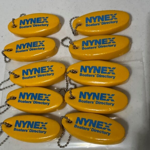 VTG 80's NYNEX Boaters' Directory Vinyl Coated Floating Keychains 10 PIECES - Picture 4 of 11